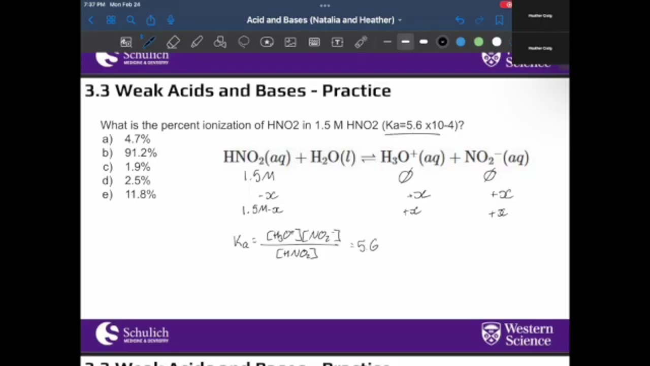 3.3 Weak Acids and Bases