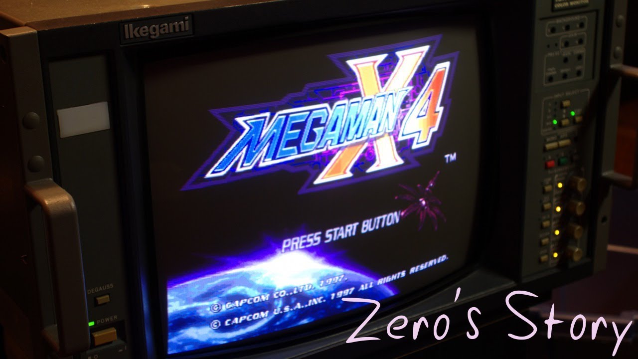 Mega Man X4 (Saturn) [Zero Story] on Ikegami TM14-17R Professional CRT Monitor