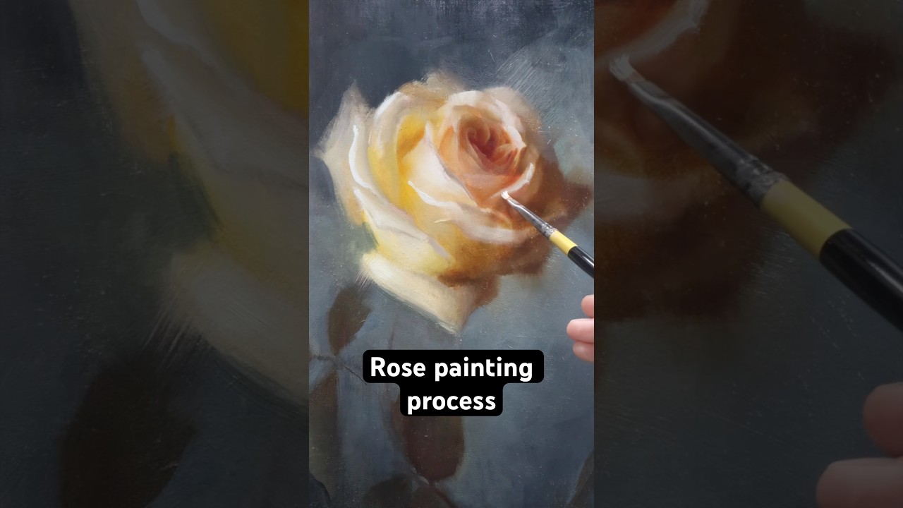 Paint roses with me #oilpaintingart #artworkshop #flowerpainting #paintingprocess
