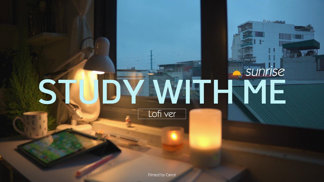 2-HOUR STUDY WITH ME | Relaxing Lo-Fi | Rain sound🌧️ | Pomodoro 50/10 | Sunrise
