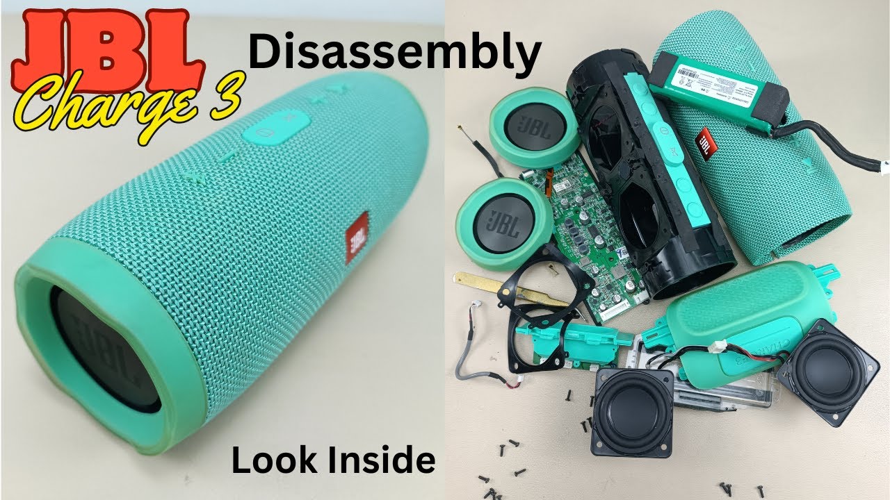 JBL Charge 3 Bluetooth speaker Disassembly and Looking Inside | How to teardown step by step