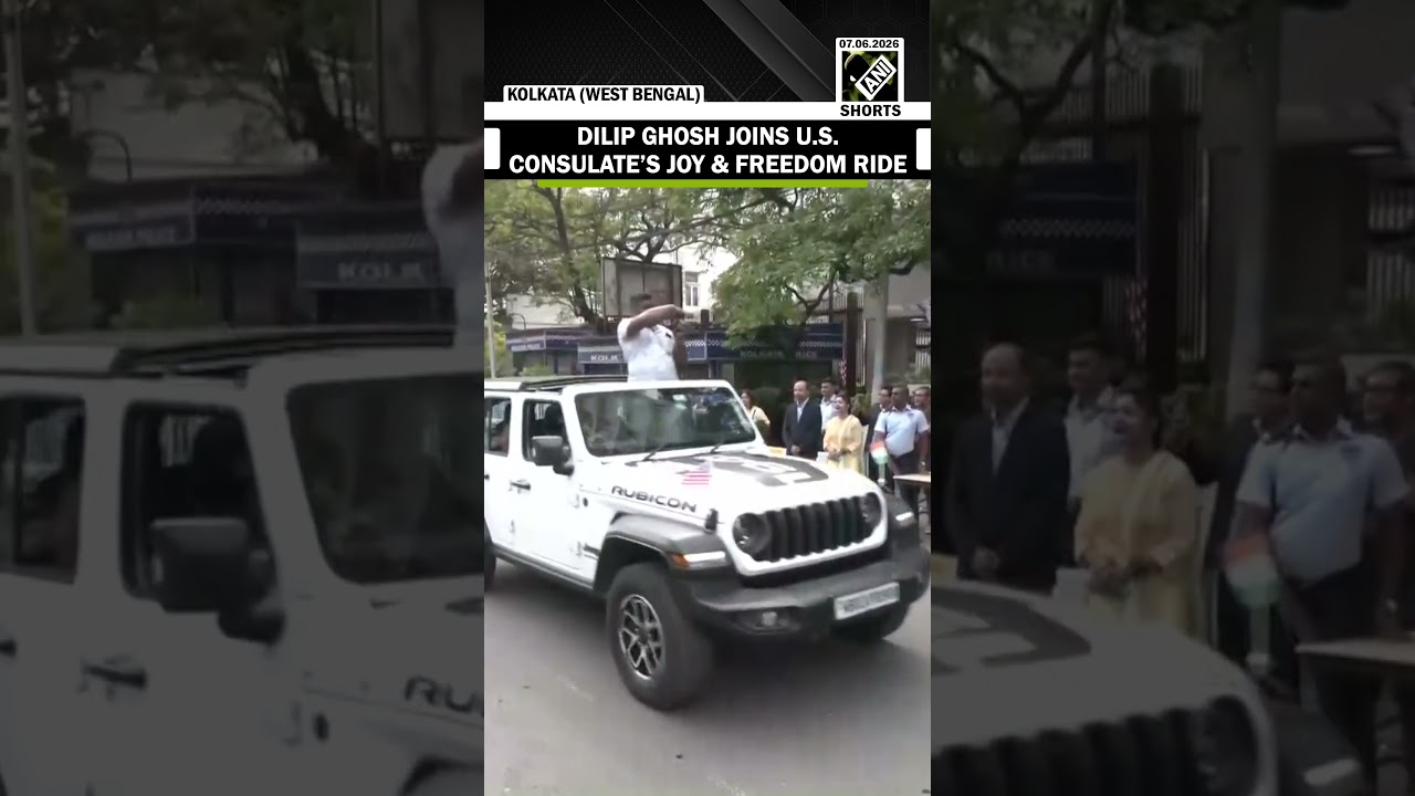 West Bengal Minister Dilip Ghosh joins U.S. consulate&rsquo;s Joy & Freedom ride in Kolkata Description: