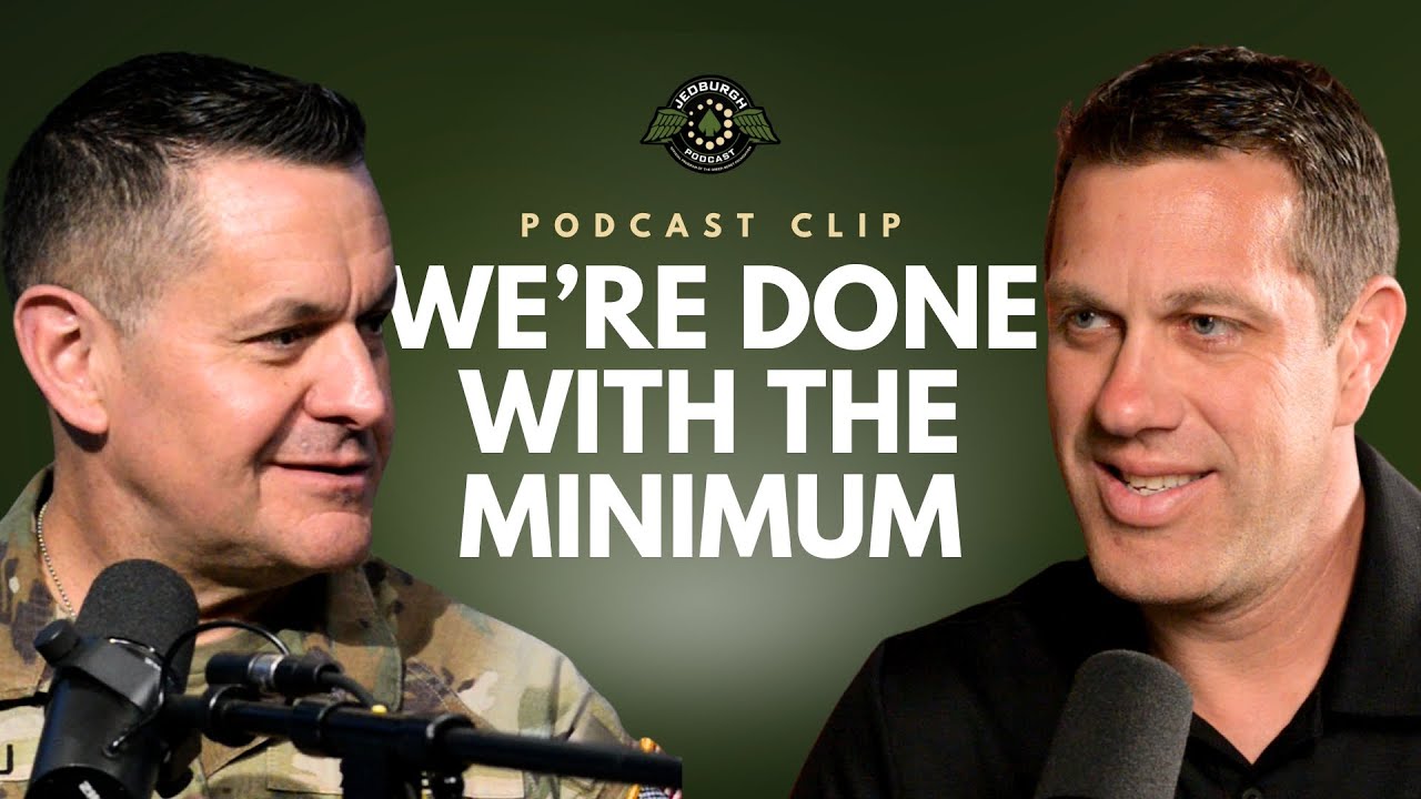 In the Army You Can't Settle for the Minimum Standard - Here's Why