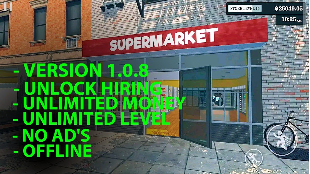Supermarket Simulator 1.0.8 MOD Apk ( Unlimited Money, Unlimited Level, Unlock Hiring, )