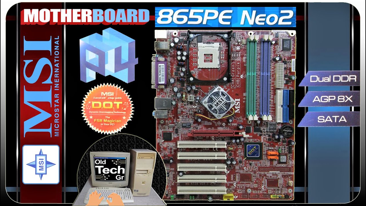 MSI 865PE Neo2 MS-6728 DDR Socket 478 AGP 8x i865PE Mainboard ATX