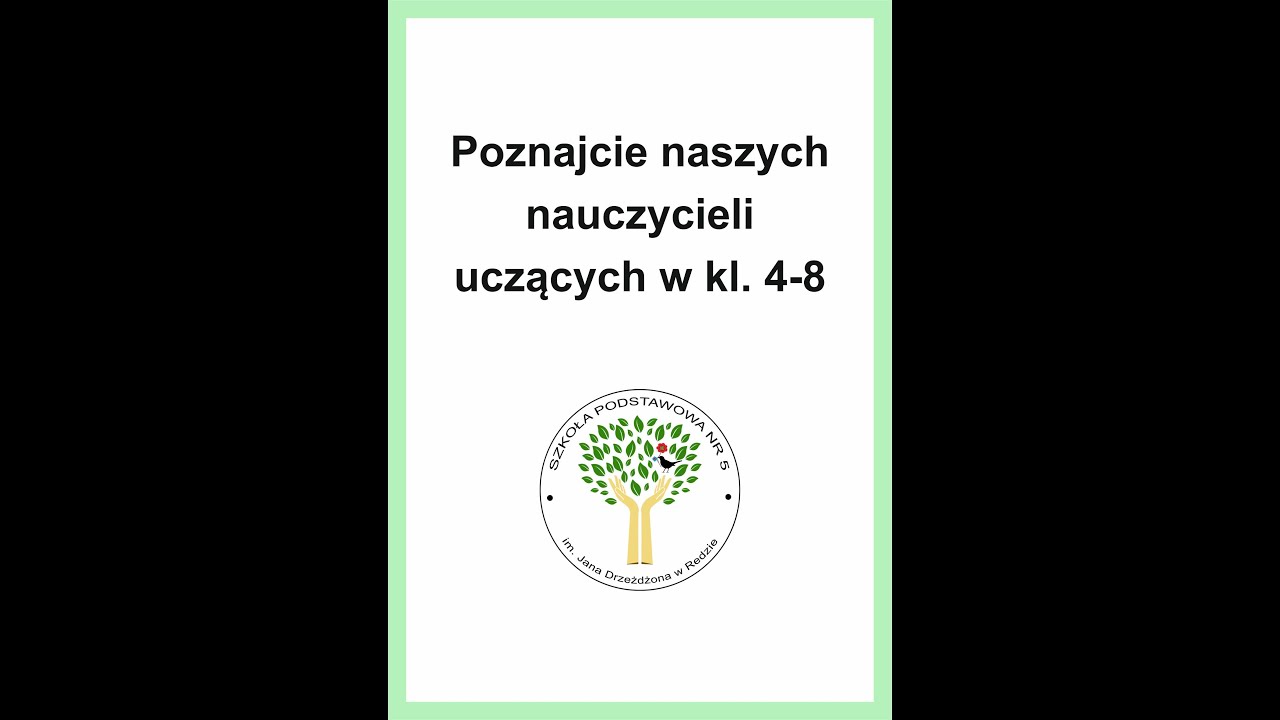 Nauczyciele uczący w kl. 4-8 w SP 5 Reda
