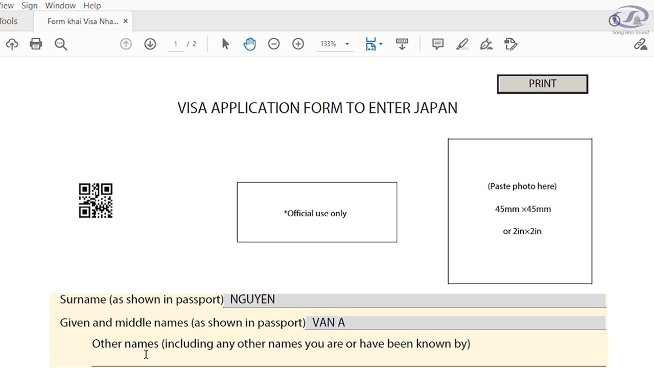 [Hà Nội] Hướng dẫn khai form visa Đại sứ quán Nhật Bản cho người lao động có COE | Sông Hàn Tourist