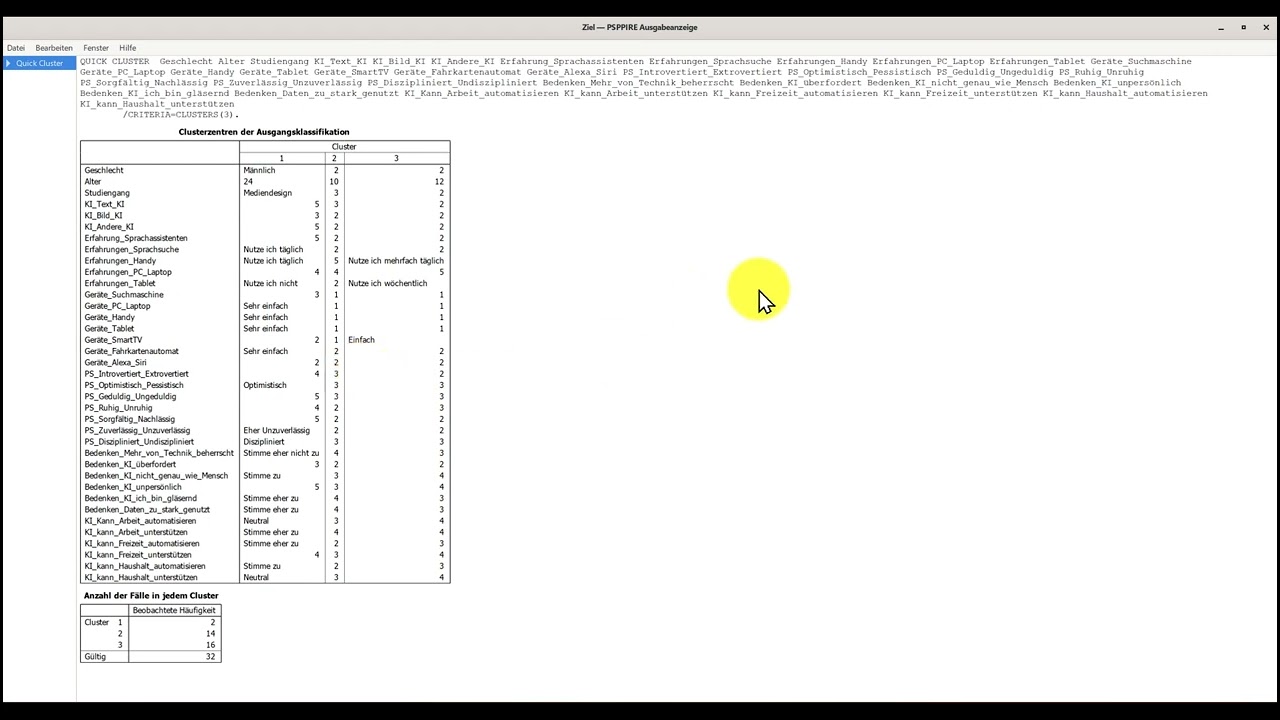 10. PSPP - Multivariate Analysemethoden - Die Clusteranalyse