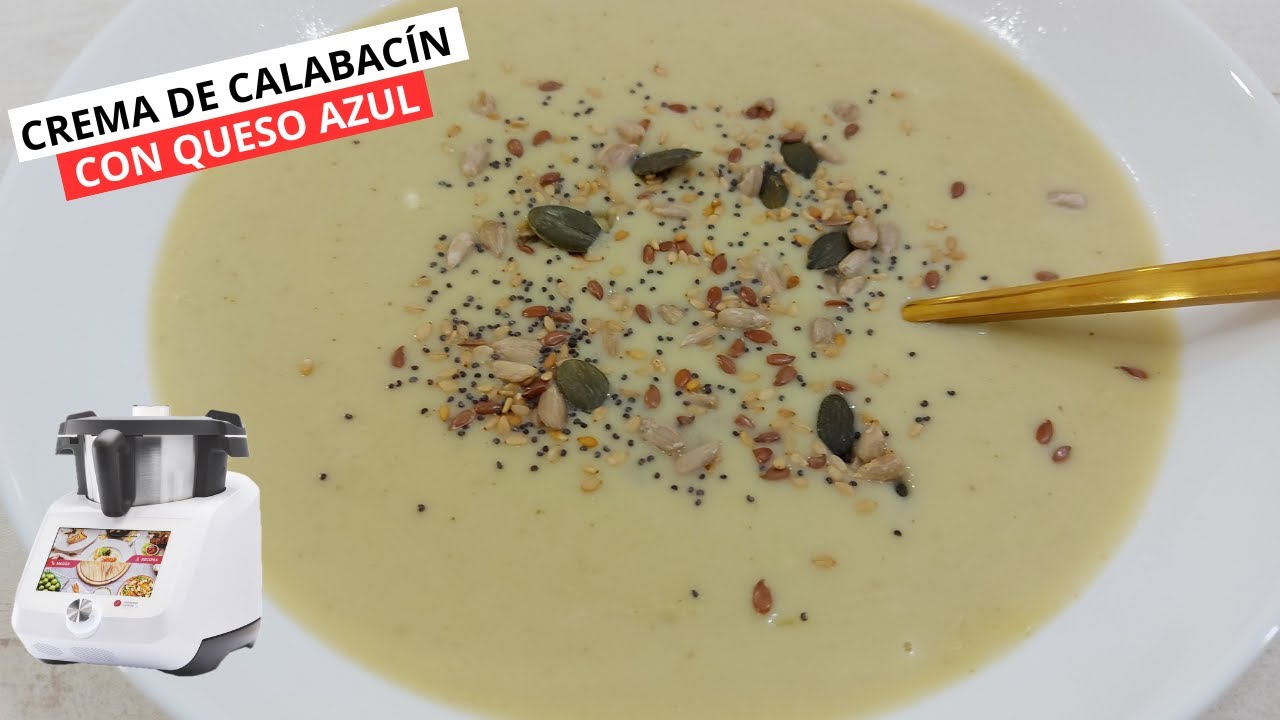 Crema de calabacin con queso azul en todas las Monsieur Cuisine y Thermomix