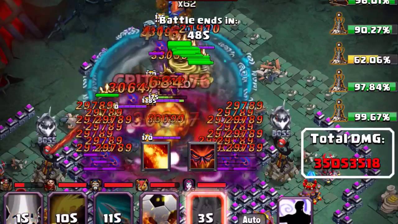Clash of Lords 2 Fiery Furnace 97 million damage!