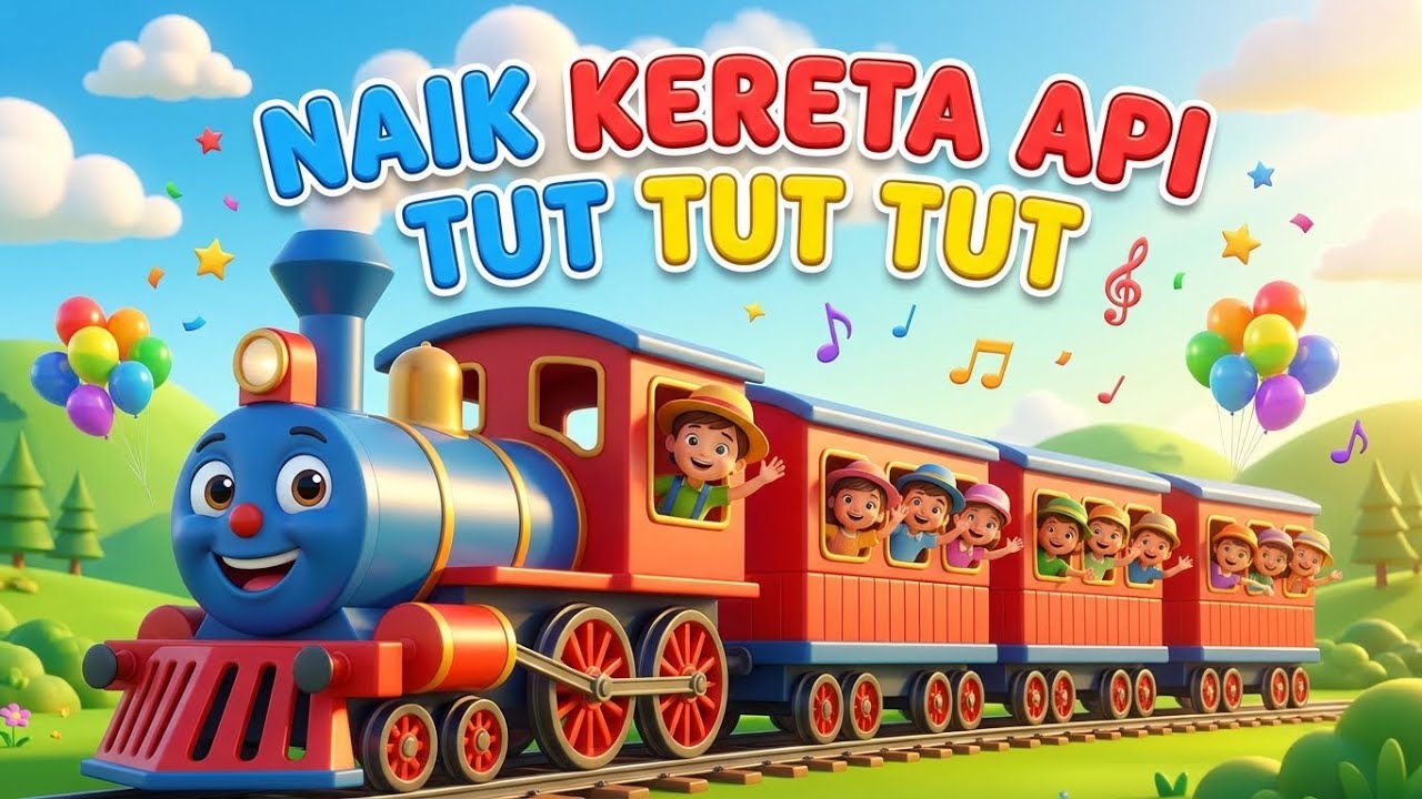 Naik Kereta Api Tut Tut Tut 🚂 | Lagu Anak Indonesia | Animasi 3D Lucu #animasi #laguanak