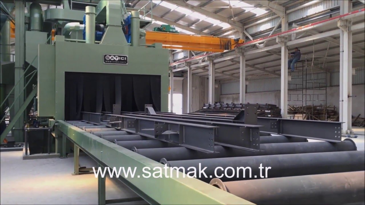 RULO KONVEYÖRLÜ TÜNEL TİP KUMLAMA MAKİNASI / ROLLER CONVEYOR TYPE SHOTBLASTING MACHINE