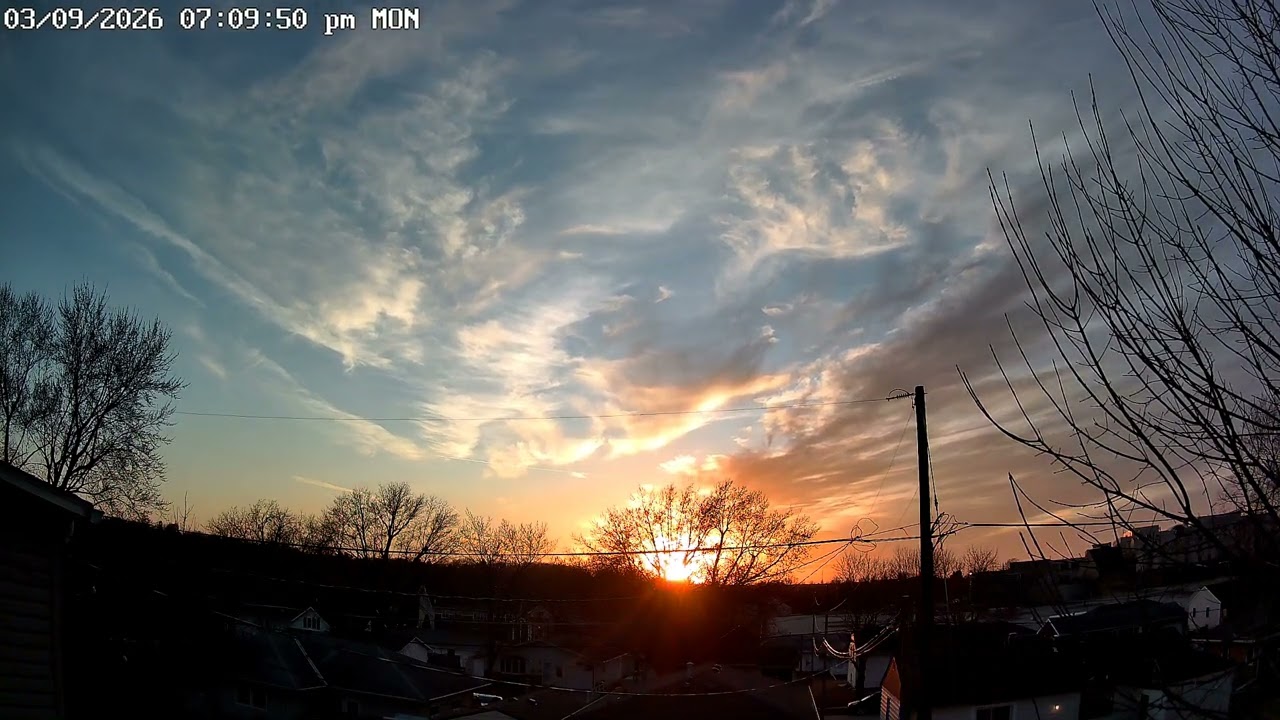 Time Lapse Sunset March 9, 2026
