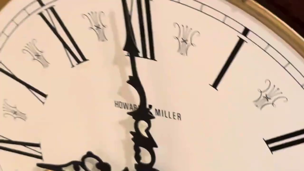 Howard Miller Triple Chime mantle clock ticking and striking From eBay listing