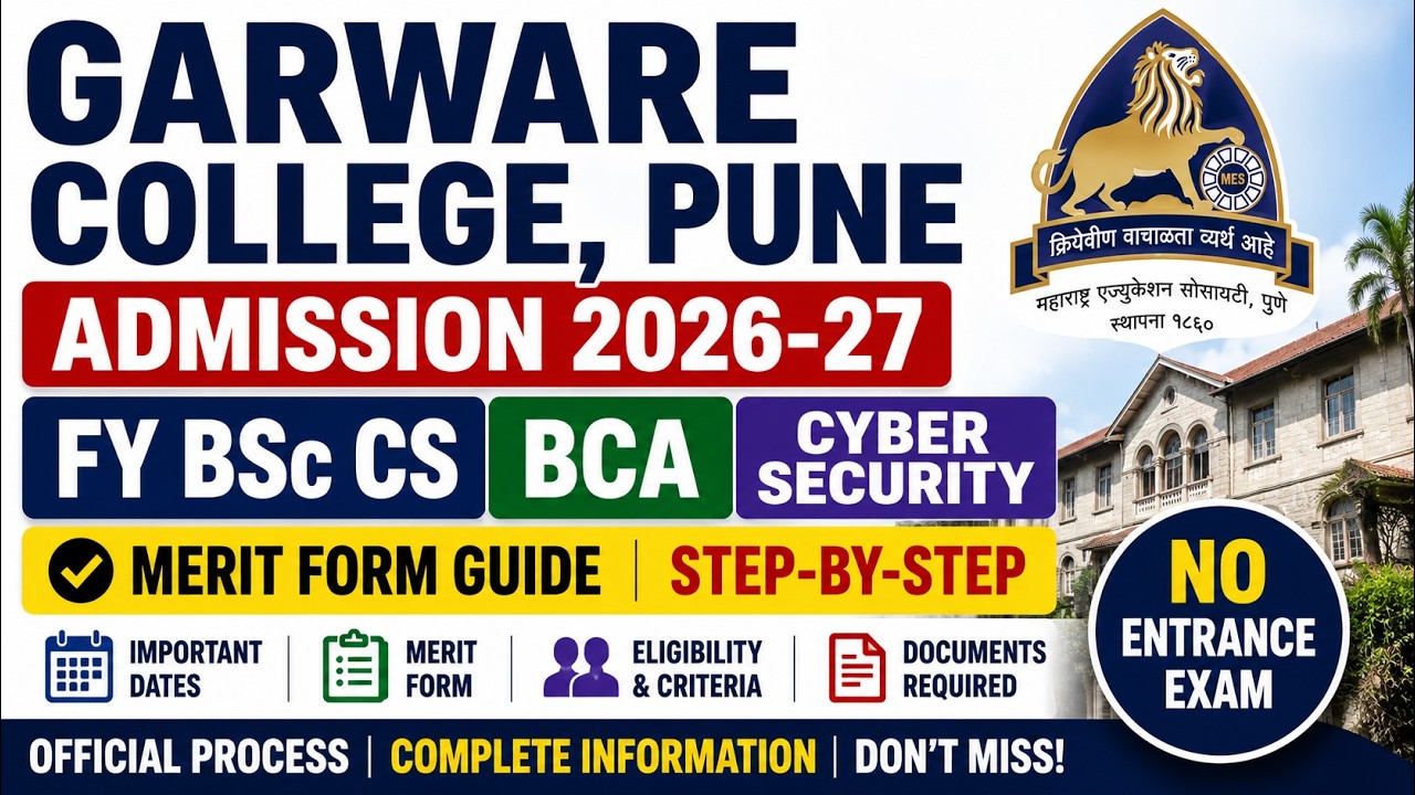 Garware College Pune FY Admission 2026-27 | Merit Form, Fees & Last Date