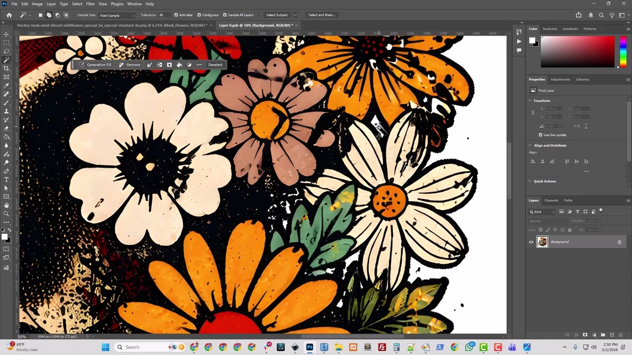 Compositing layers in Photoshop and preparing your final DTF Design