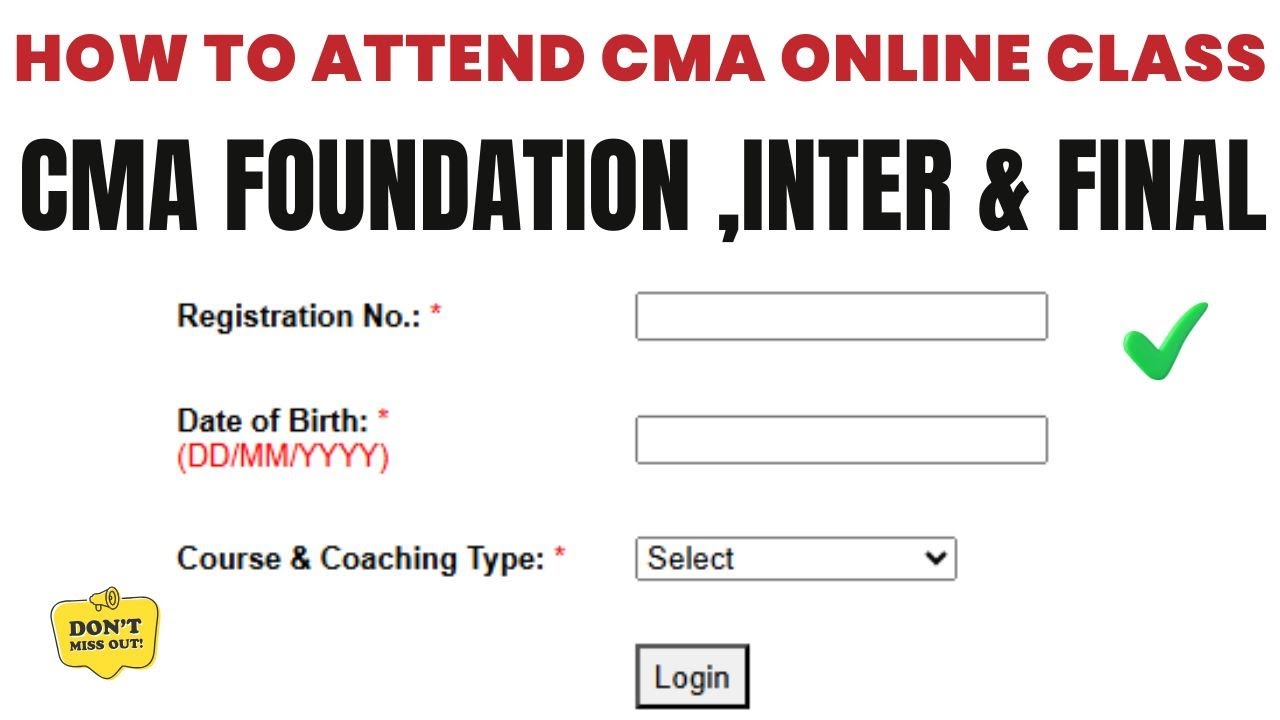 step by step guide how to attend cma online coaching class for june 2025 exam