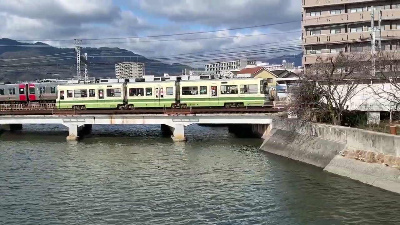 広島電鉄路面電車　2024.01.01 修大協創中高前