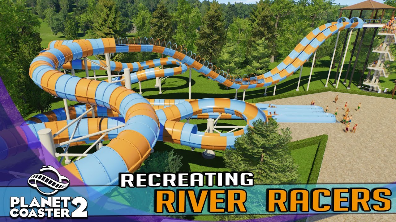 Kings Island River Racers Recreation in Planet Coaster 2