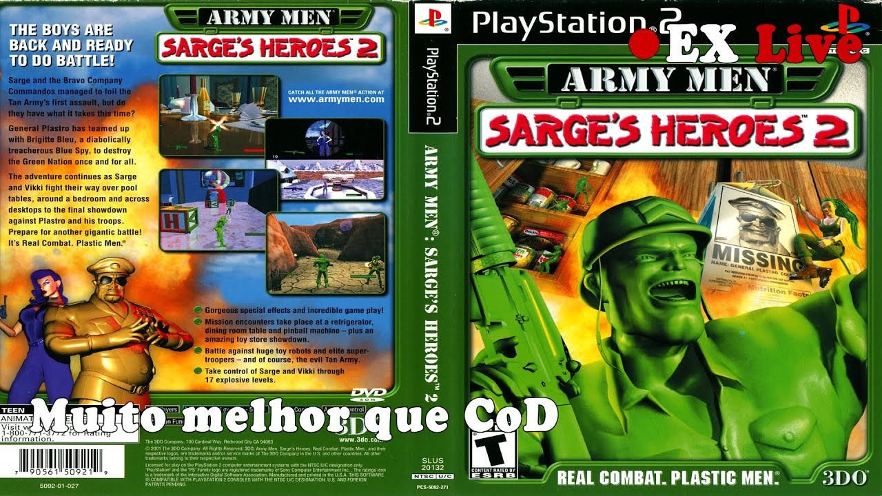 ExLive: Army men Sarges heroes 2 - Playstation 2 - Parte 1
