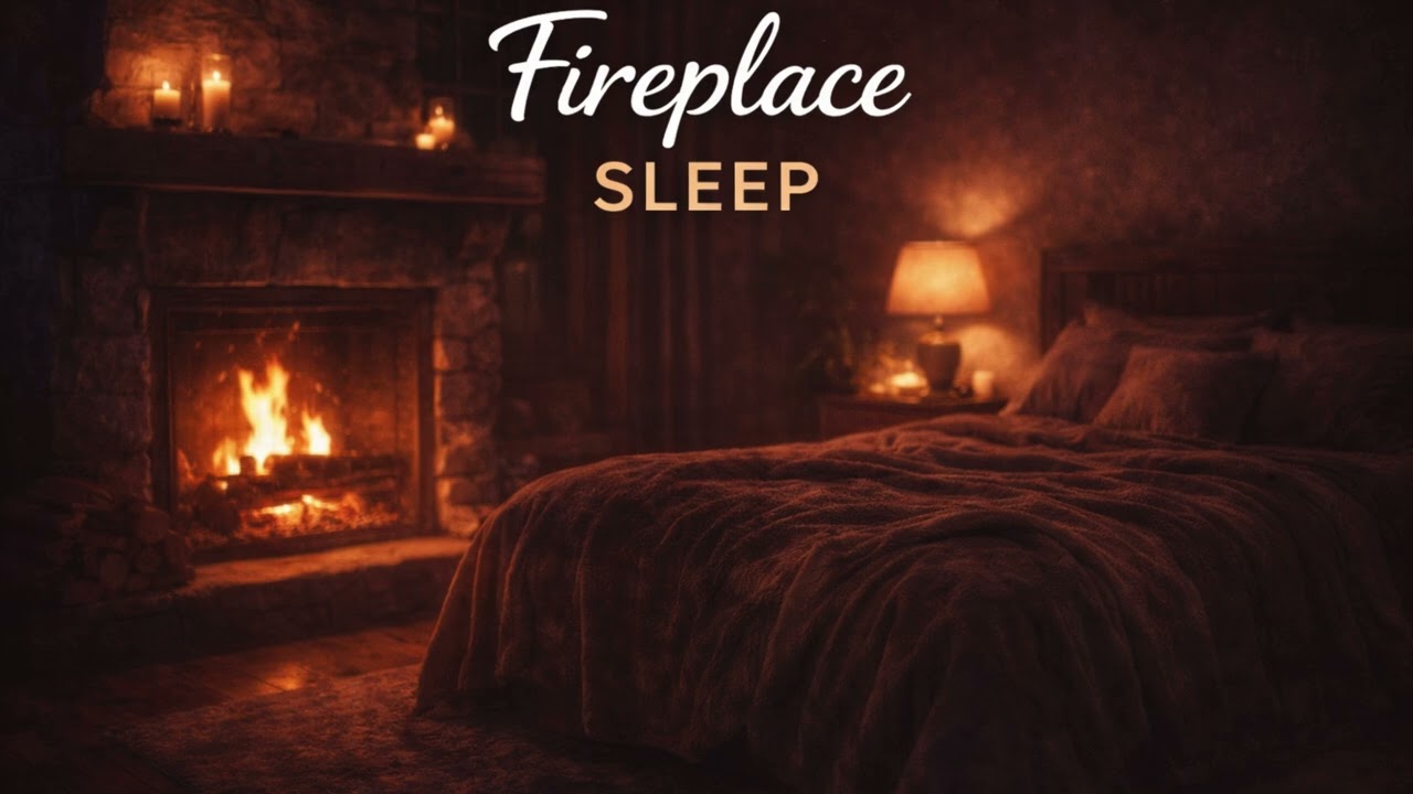 Fireplace Sleep — Cozy Crackling Fire, Deep Relax & Fall Asleep Fast