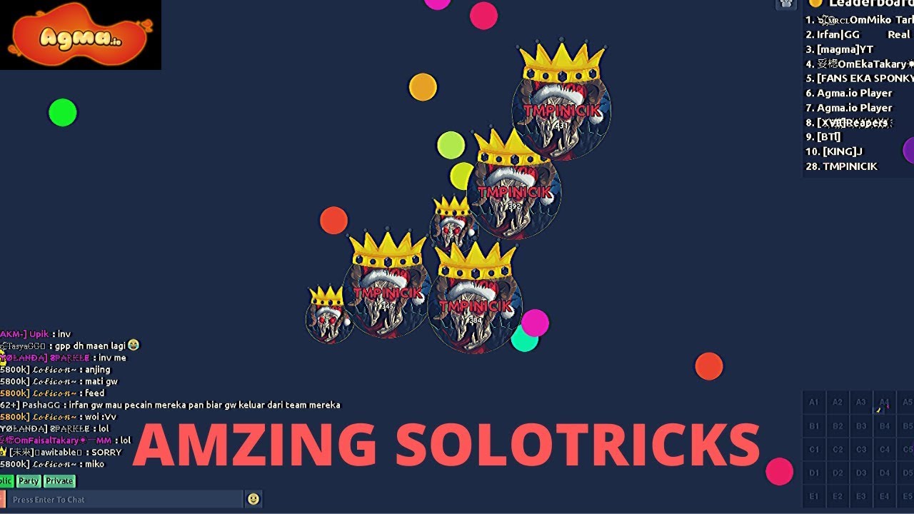 Agma io Best Solotrick By TMPINICIK (GAMEPLAY) SERVER (ASIA GIGA 3)