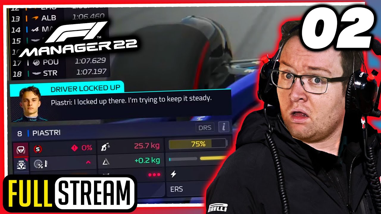 CRASHGATE? - Williams Playthrough #2 - F1 Manager 2022 (Full Stream)