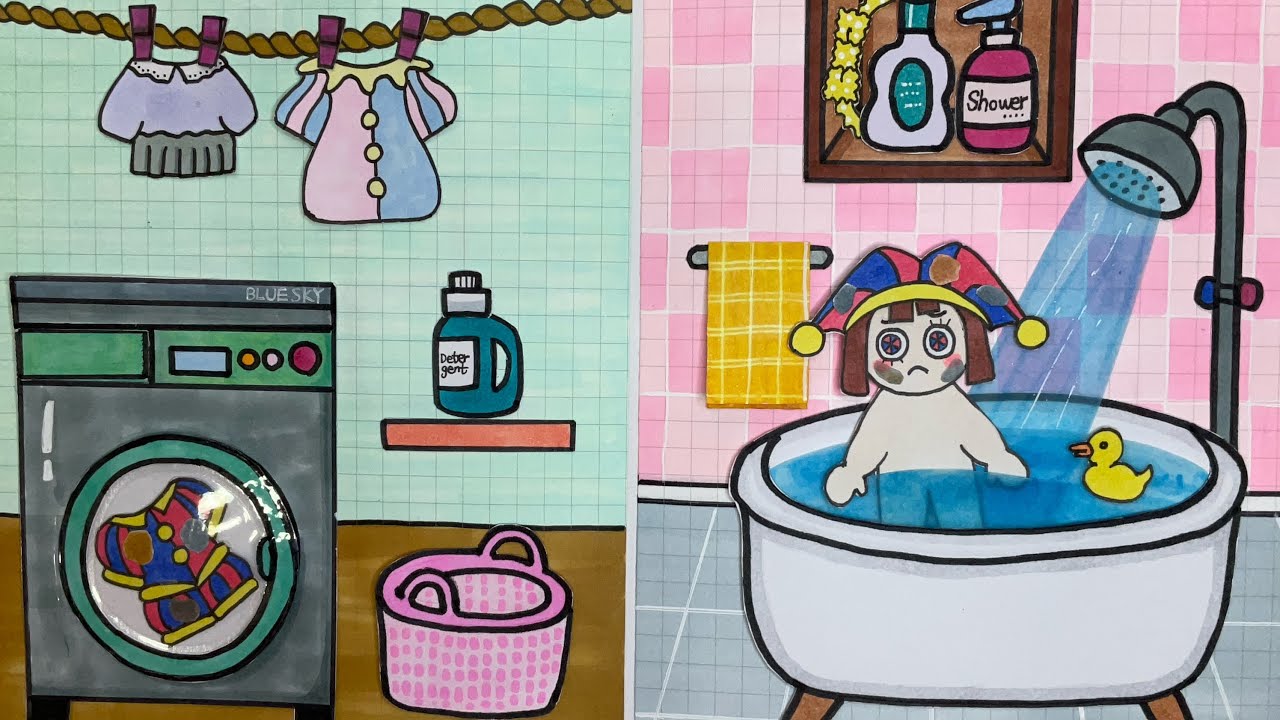 [✨Paperdiy✨] Pomni was abandoned🎪THE AMAZING DIGITAL CIRCUS ❤️Quiet Book/doll house #종이놀이 #craft
