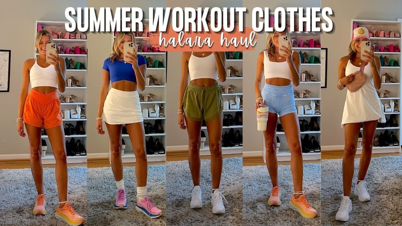 HUGE WORKOUT CLOTHES TRY ON HAUL || viral halara shorts, tennis skirts & dresses