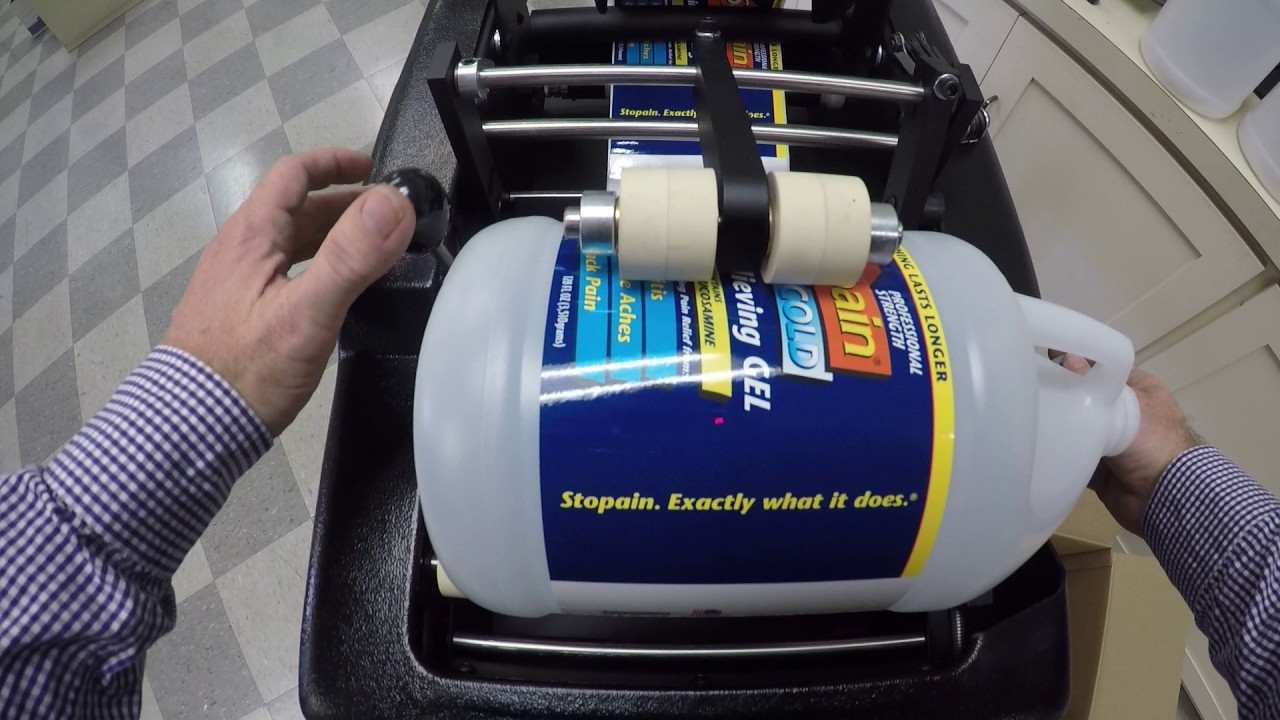 Advent 301 Manual Label Applicator 1-Gallon Bleach Type Jug