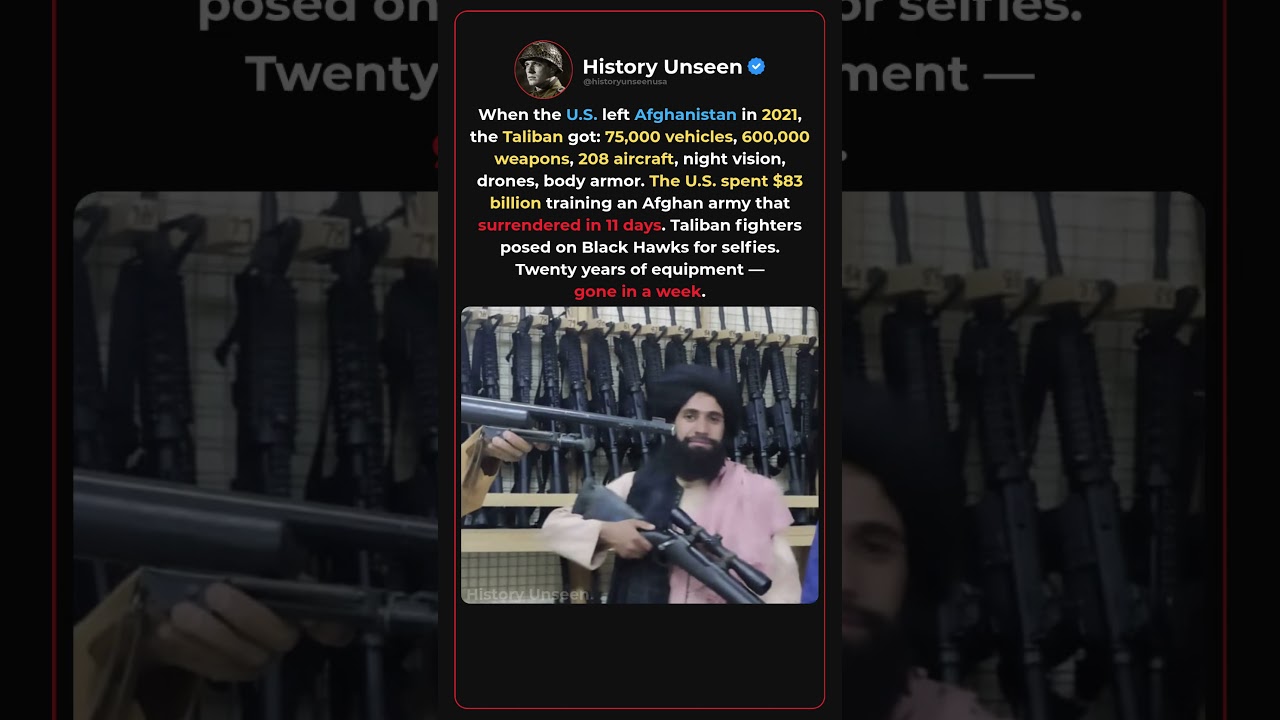 How The Pentagon Lost $7 Billion In Equipment To The Taliban 📦💸