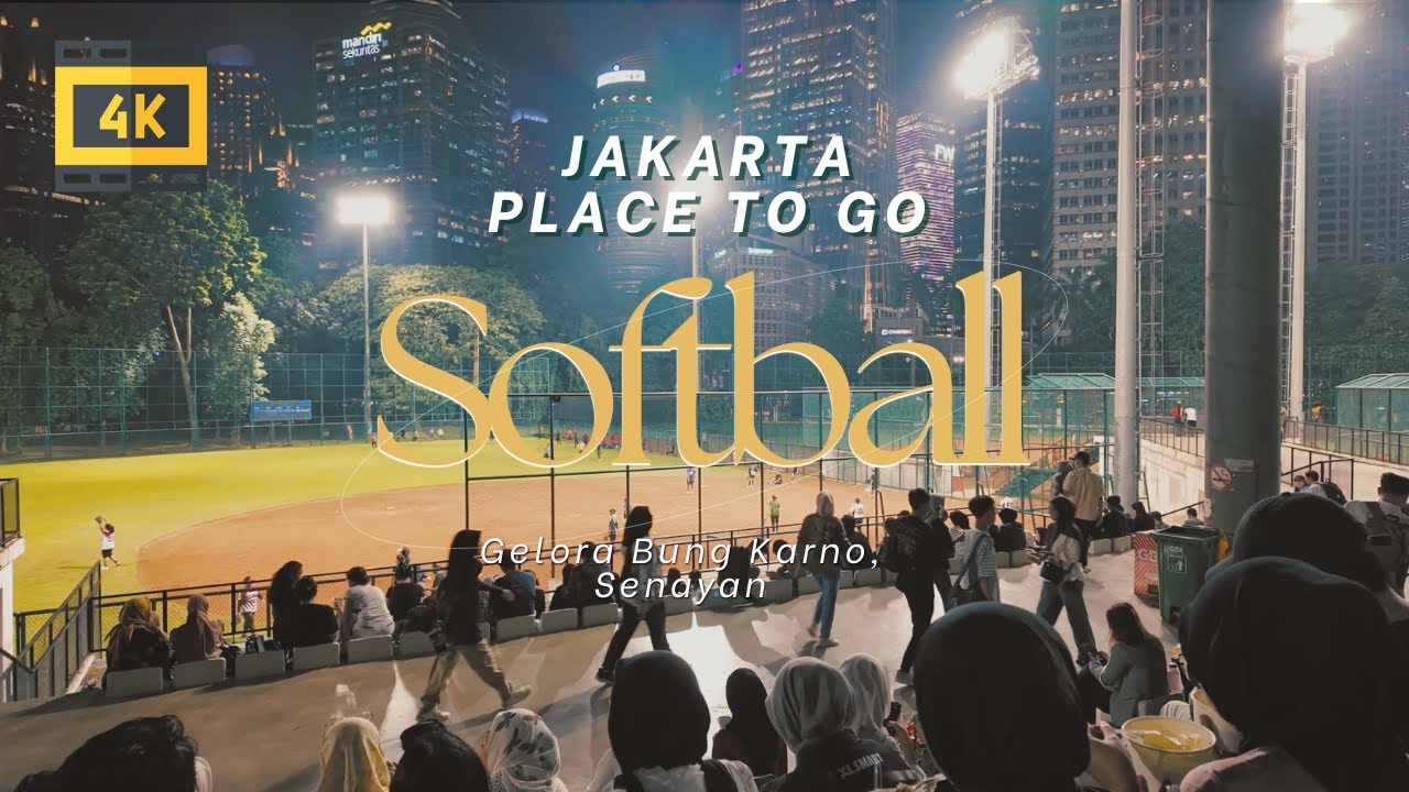 Softball GBK Senayan | Naik MRT, Jajan Bakso & Nonton Gratis! Jakarta City Vibes Walk | Silent Vlog