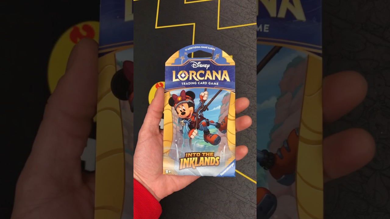 Opening Disney lorcana into the inklands sleeved blister pack enchanted case hunt no Pok&eacute;mon restock