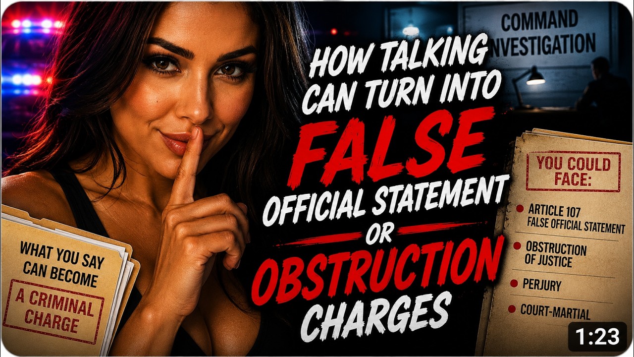 How Talking Can Become a False Official Statement Charge | Military Investigation Warning