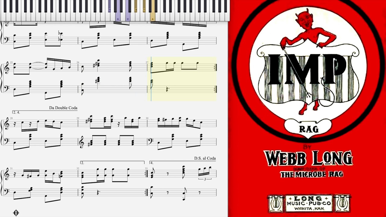 Imp Rag by Webb Long (1910, Ragtime piano)