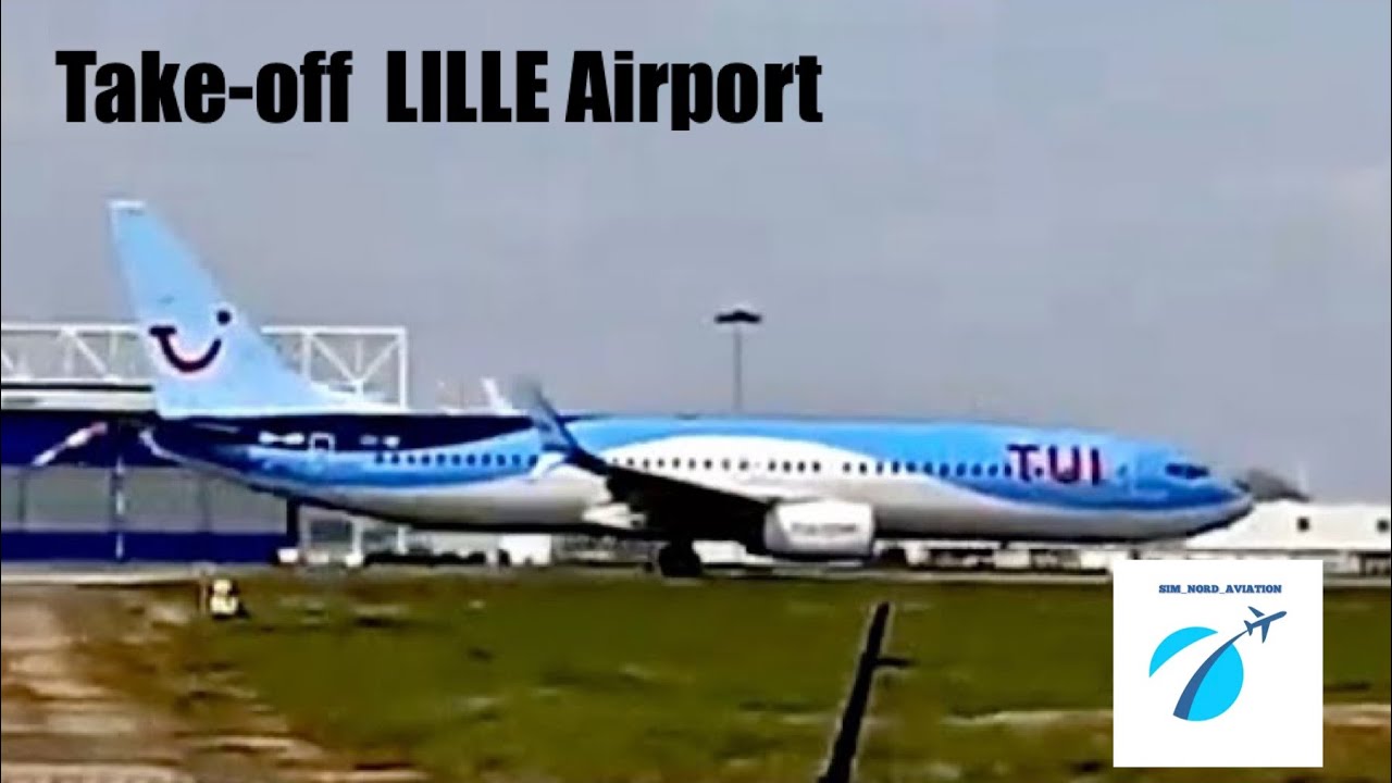 Takeoff Boeing 737-800NG TUIFLY  Lille-Lesquin (LFQQ)