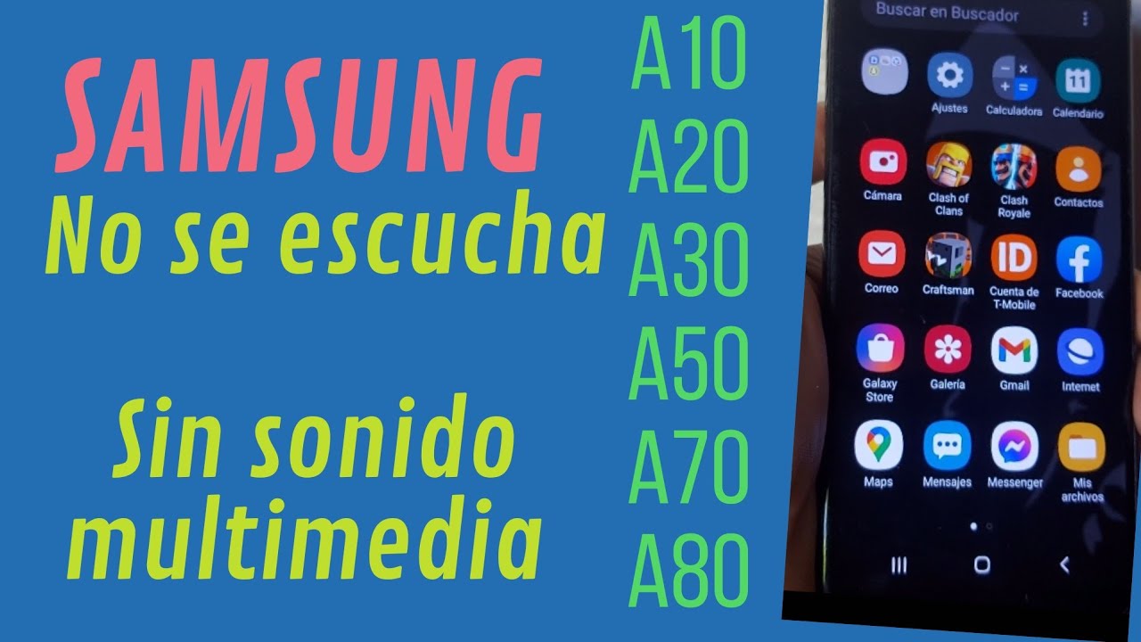 mi samsung A10, A20, A30, A40, A50,A70,A80, no suena, no se escucha, sin sonido |solución 2022