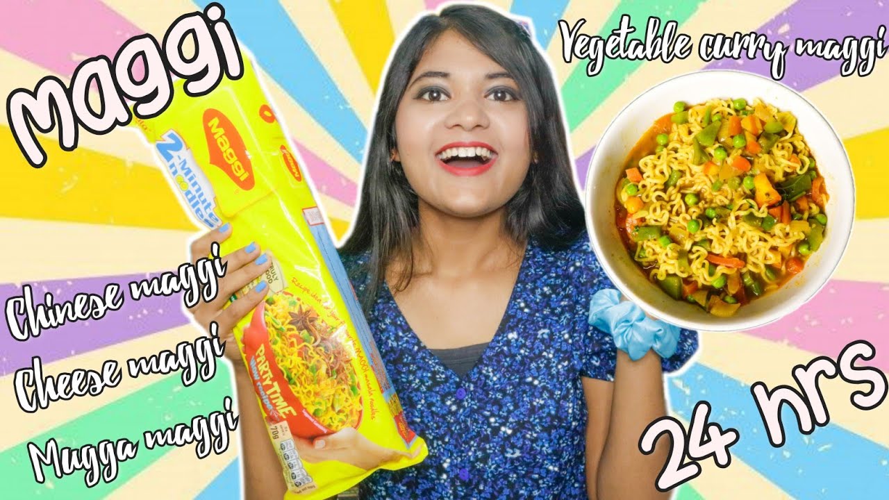 Eating Maggi For 24 Hours | Easy Maggi Recipes