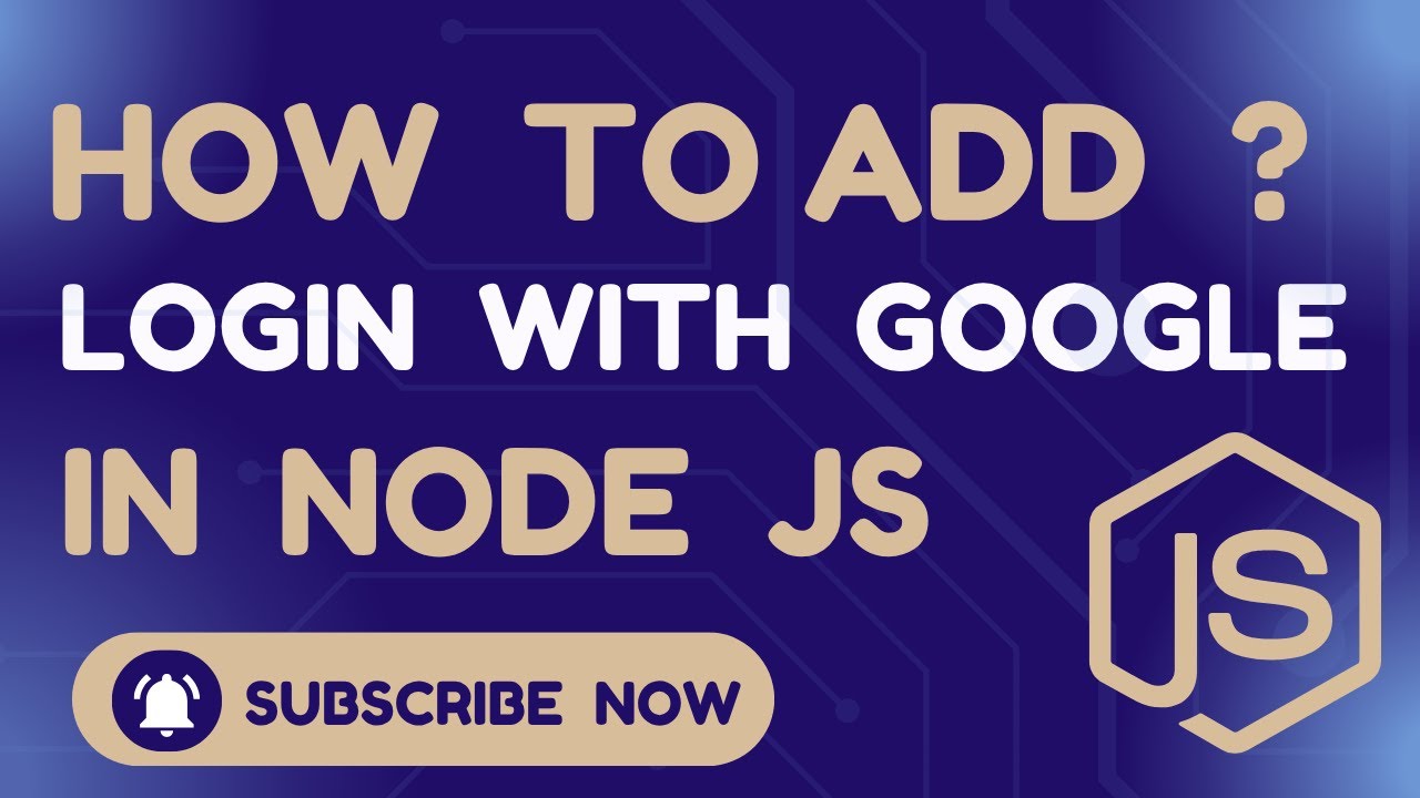 Login with Google in Node.js | Complete Google Auth Setup using Google Developer Console Step by Stp