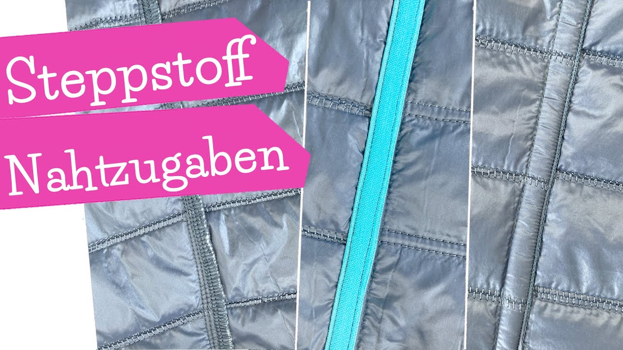 Steppstoff nähen | Nahtzugabe verarbeiten mit Falzgummi oder Kappnaht | DIY Nähanleitung | mommymade