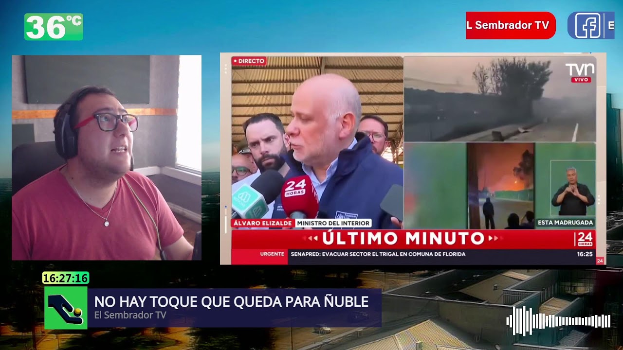 En Vivo: Especial de Prensa por incendios que afectan a Ñuble