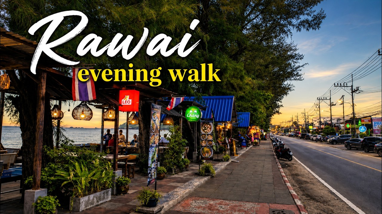 Evening Walk on Rawai Seafront &mdash; Phuket, Thailand | 4K &middot; No Talking