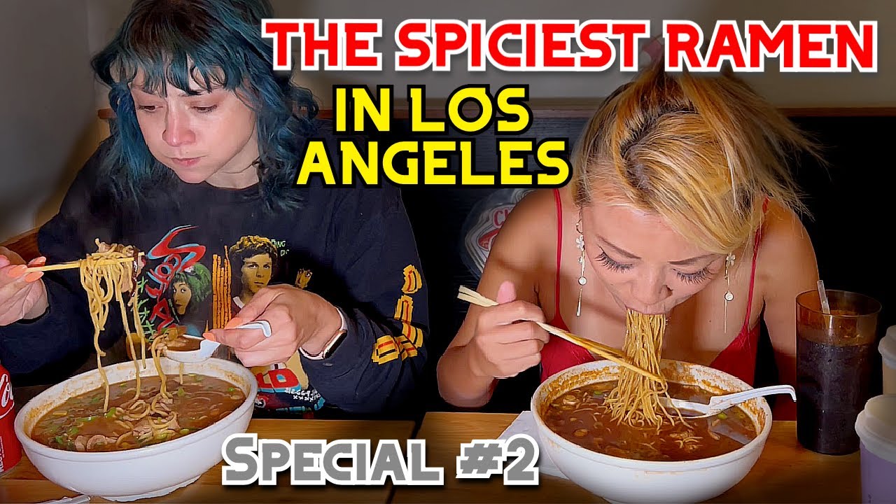 The SPICIEST RAMEN IN  Los Angeles!! SPECIAL #2  at Orochon Ramen  ft. EatitKatie 