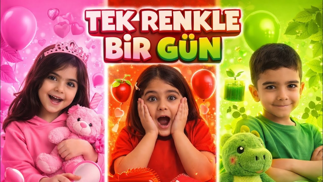 TEK RENKLE BİR GÜN (KIRMIZI-YEŞİL-PEMBE) 
