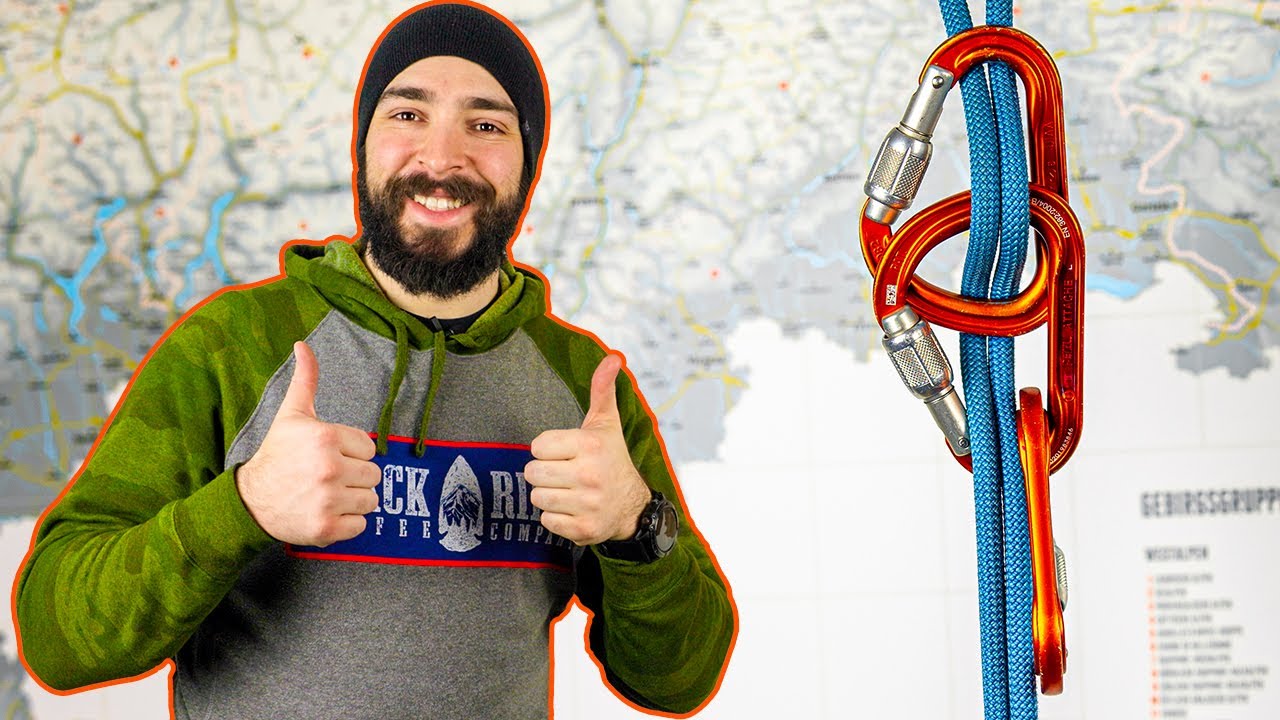 Аварийный спуск по веревке с карабином и без него!
