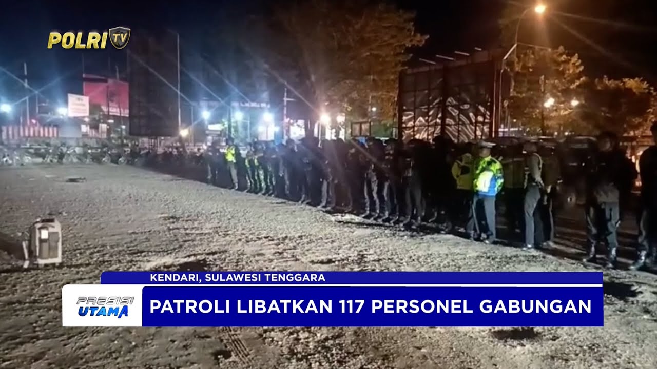 POLRESTA KENDARI, TNI DAN PEMDA GELAR PATROLI SKALA BESAR JAGA KAMTIBMAS