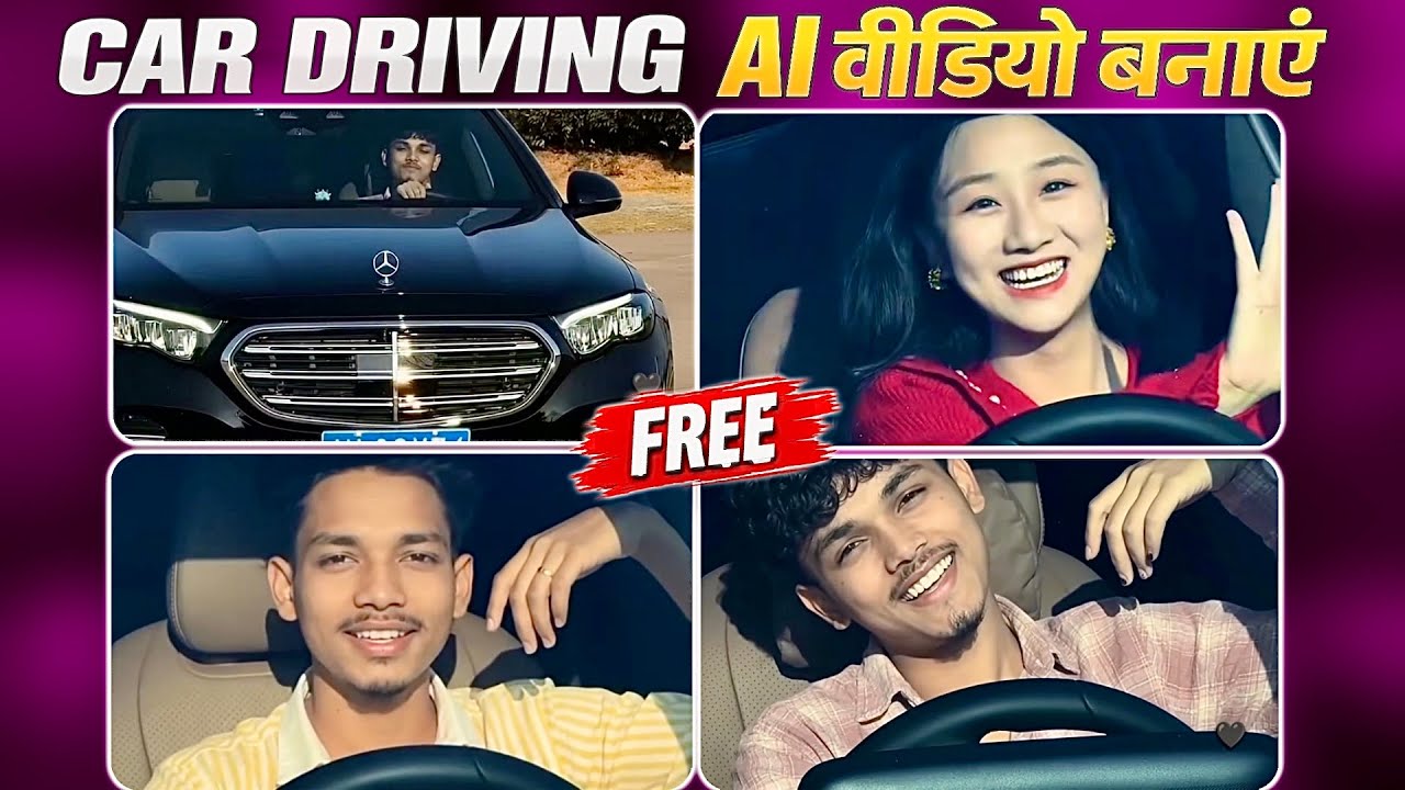 Trending Car Driving Ai Video Editing Prompt |  Instagram Viral Pata Chalega song Reels Editing