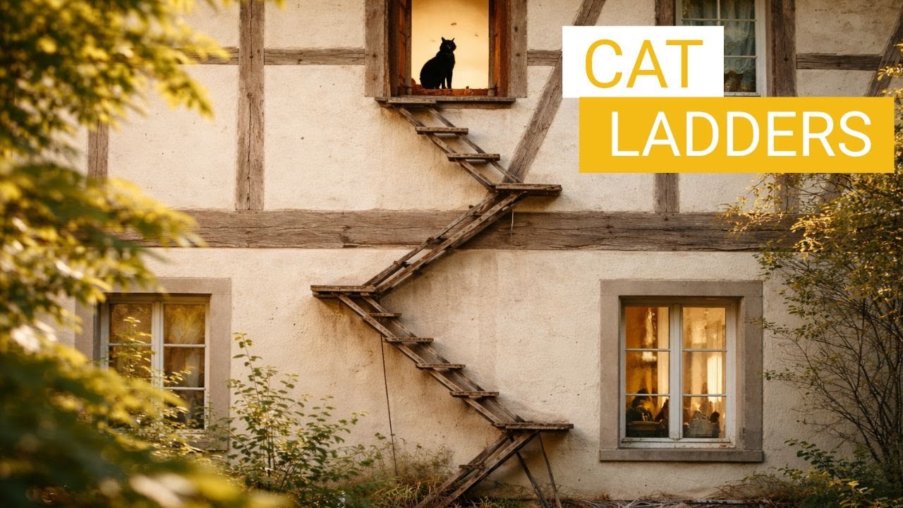 The strange cat ladders found on some European buildings