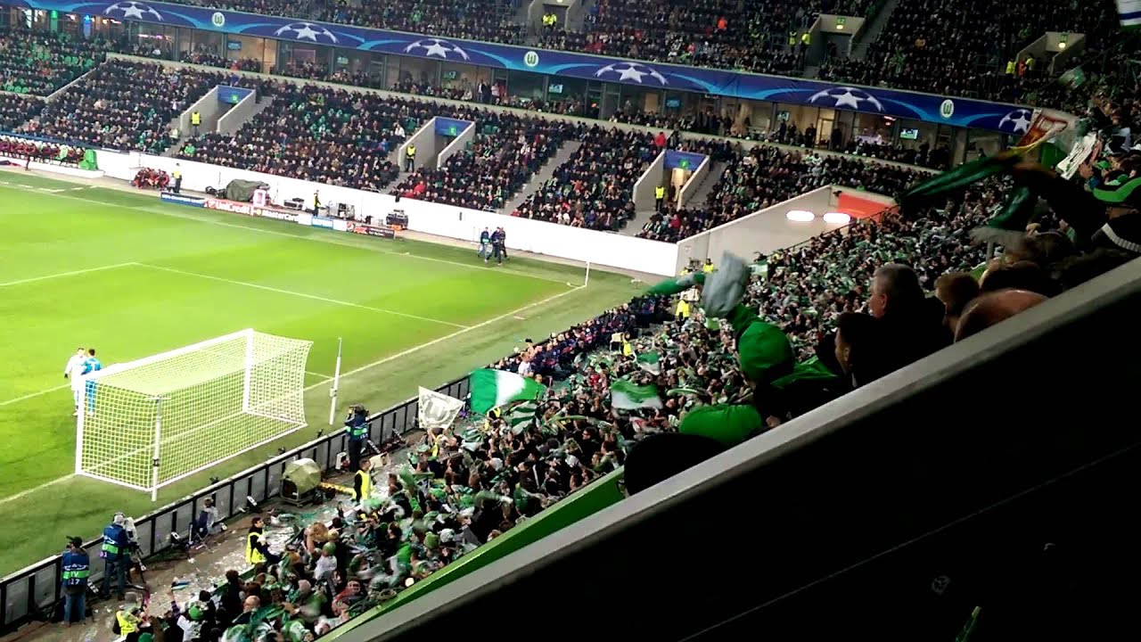 VFL Wolfsburg-ManUnited 3:2 CL Fans und Stimmung