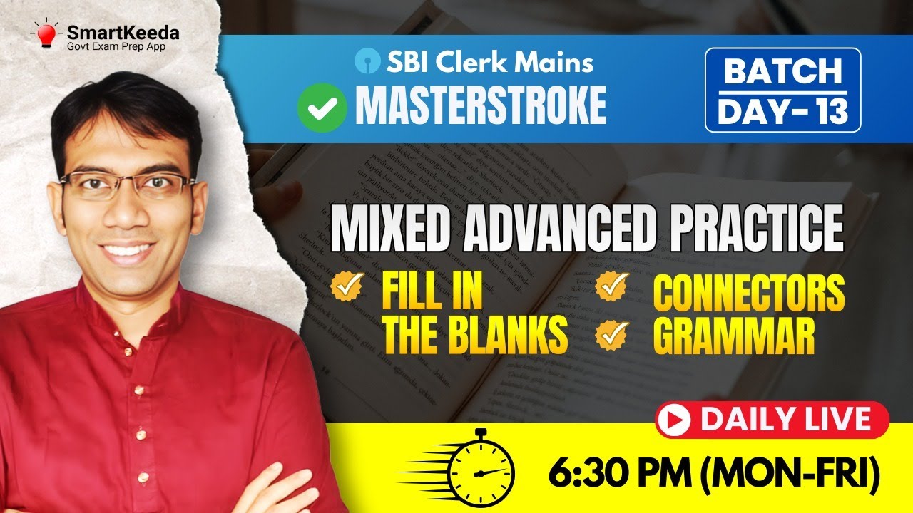 🔥 Fill in the Blanks & Connectors | Mains Level English Grammar for Bank Exams by Ratnabha Sir